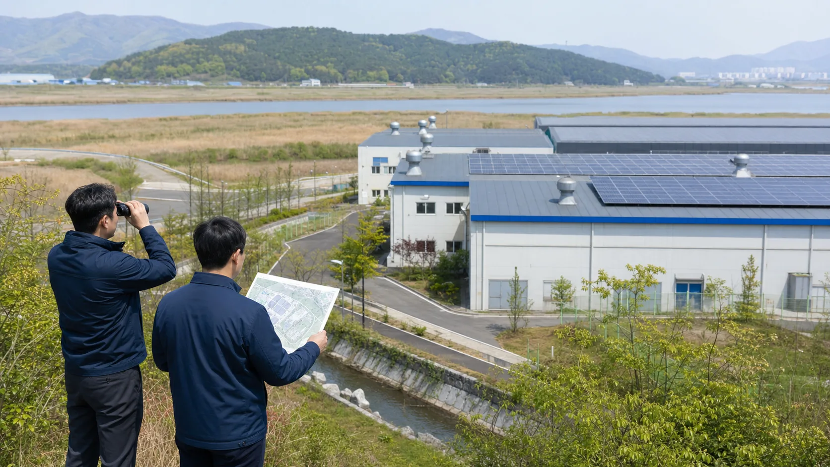 순천시 생태지역 인접 산업시설 지붕 태양광 설치 검토 예시 이미지