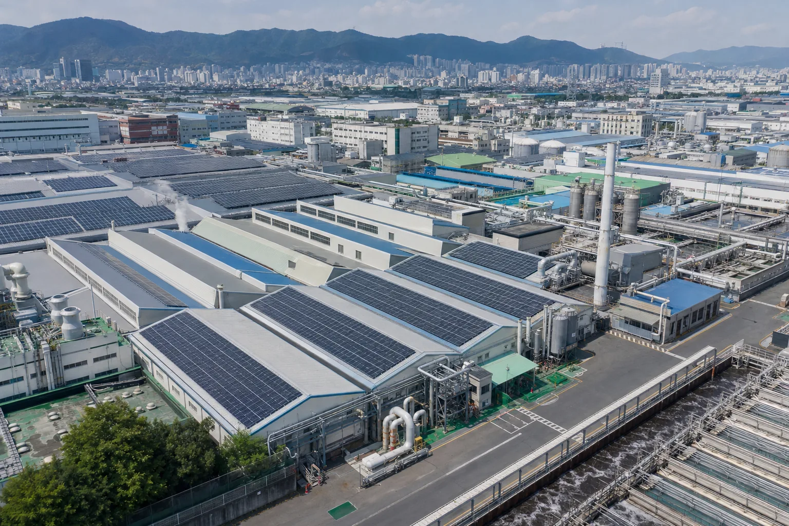 대구 서구 염색산업단지 공장과 물류창고 지붕 태양광 검토 예시