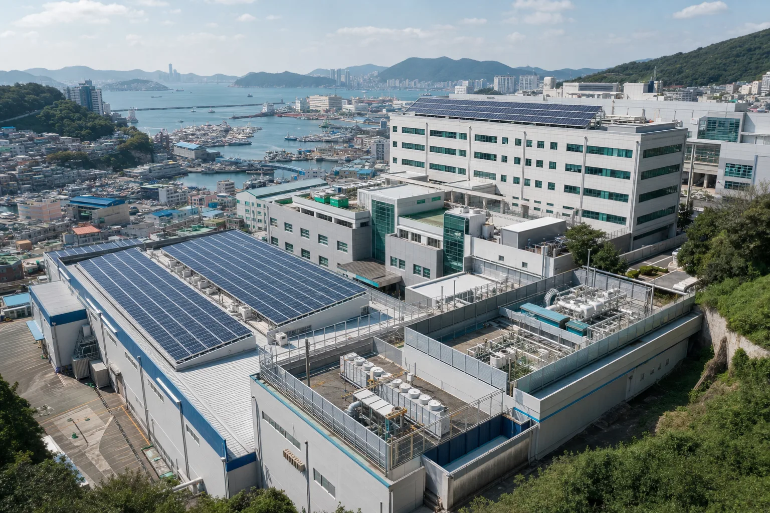 부산 서구 의료시설과 수산가공시설의 지붕 태양광 설치 검토 예시 이미지