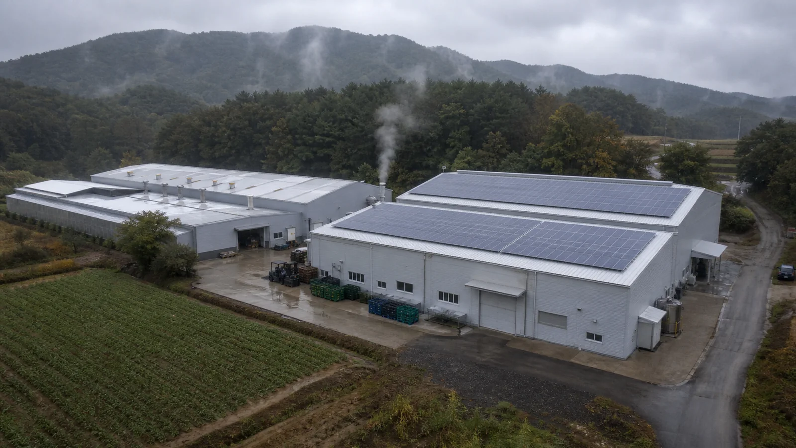 대전광역시 서구 기성동권 버섯재배사·농산물작업장 지붕 태양광 설치 검토 예시 이미지