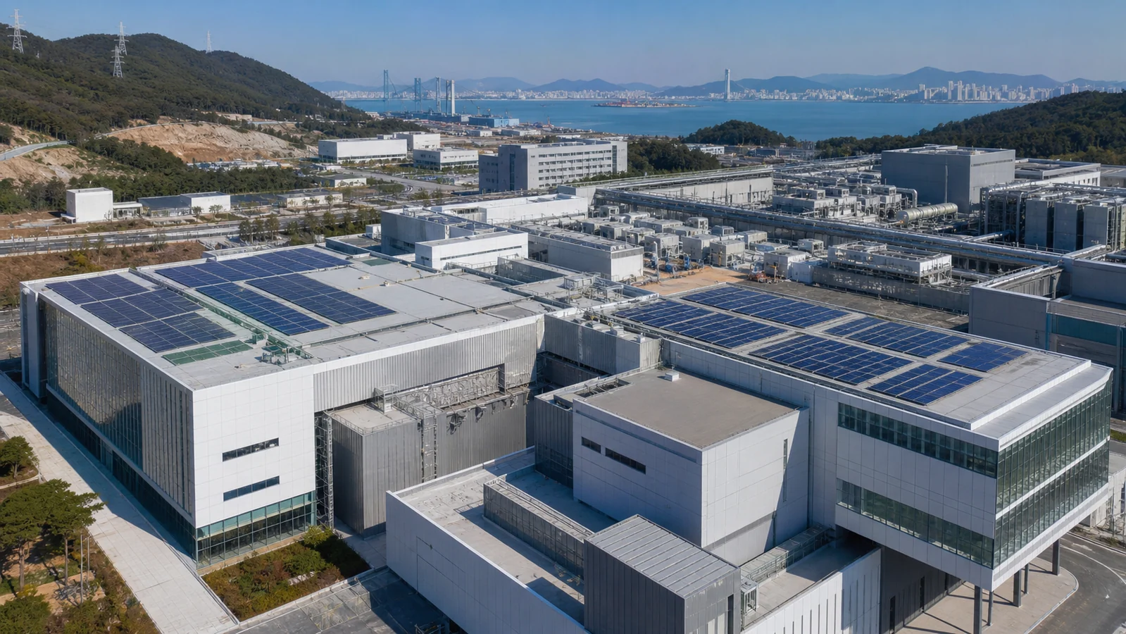 기장군 장안읍 동남권 방사선 의·과학 산업단지 방사선의료기기·동위원소 연구제조동 지붕 태양광 설치 검토용 개념 이미지