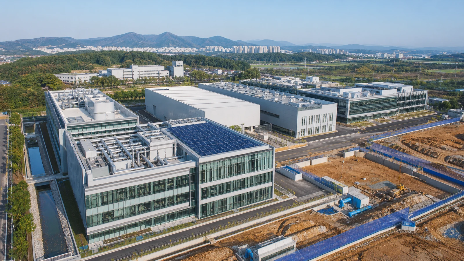 천안시 서북구 직산읍 모시리 천안직산도시첨단산업단지 첨단연구·전자제조동 신축 계획지붕 태양광 설치 검토용 개념 이미지