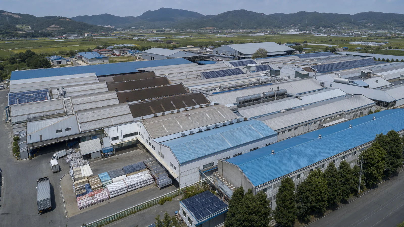 논산시 연산면 송정리 연산농공단지 섬유·직물공장 지붕 태양광 설치 검토용 개념 이미지