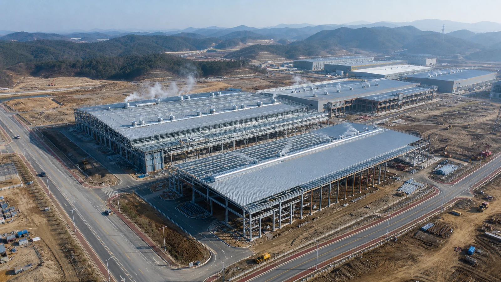 공주시 동현동 동현일반산업단지 고무·플라스틱공장 신축 계획지붕 태양광 설치 검토용 개념 이미지