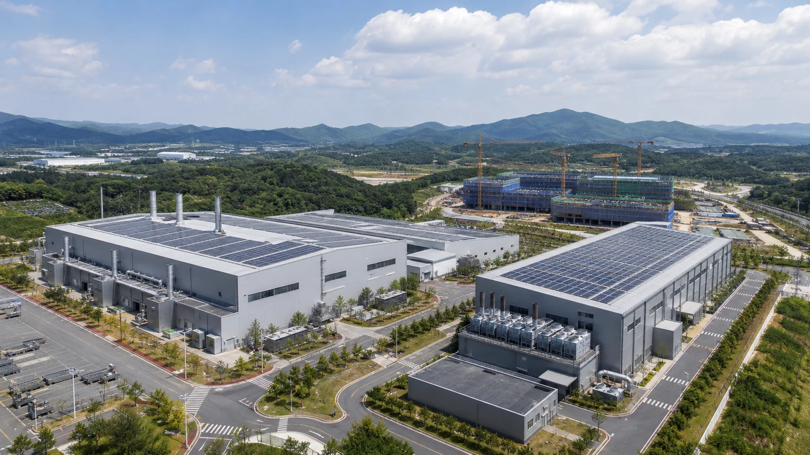 보령시 주교면 관창리 관창일반산업단지 관창지구 자동차휠·단조·전동화 시험동 지붕 태양광 설치 검토용 개념 이미지
