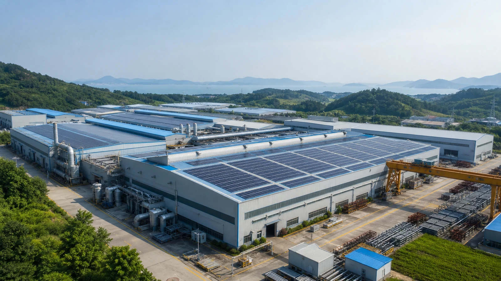 보령시 주포면 관산리 관창일반산업단지 관산지구 자동차부품·금속가공 공장·창고 지붕 태양광 설치 검토용 개념 이미지