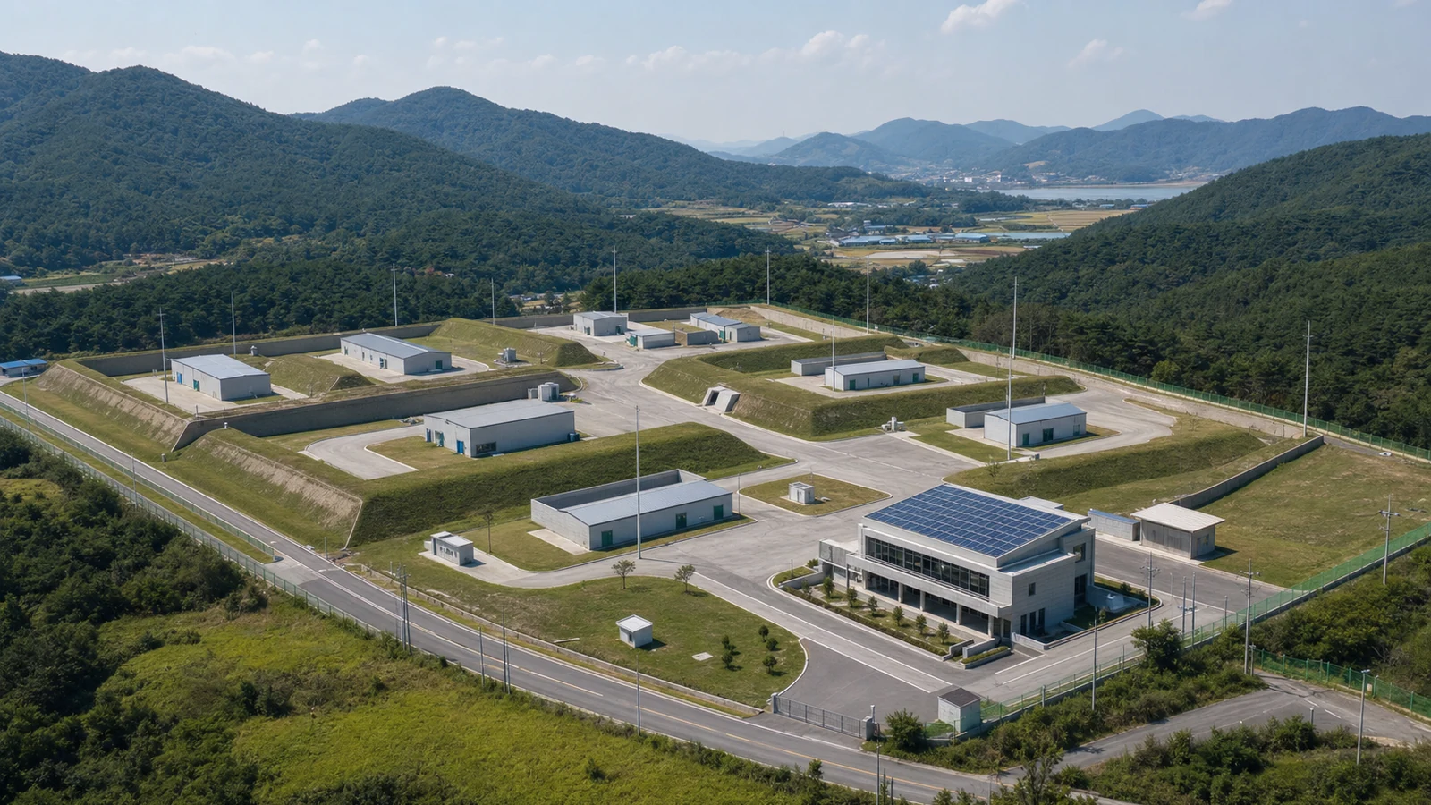 부여군 세도면 청송리 40-1 일원 꽃불류 공장 지원동 지붕 태양광 설치 검토용 AI 개념 이미지